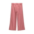 thumbnail image 6 of BLVB Girls Dress Pants Wide Leg High Waist Long Casual Trousers Kids Summer Solid Color Pants with Pockets 5-14 Years, 6 of 7