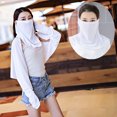 thumbnail image 5 of Cara Bufanda Mascarilla unisex Mascarilla deportiva de seda de hielo suave Bufanda para golf al aire libre (Blanco), 5 of 5
