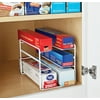 Mainstays Metal Wire Wrap Stand, Kitchen Pantry Organization Storage for up to Nine Wraps, 9.9 x6.5 x7 , White