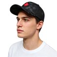 thumbnail image 2 of XIAOCHA Embroidered Trucker Hat for Men Breathable Farm Dad Hat Rodeo Baseball Cap,Black, 2 of 4