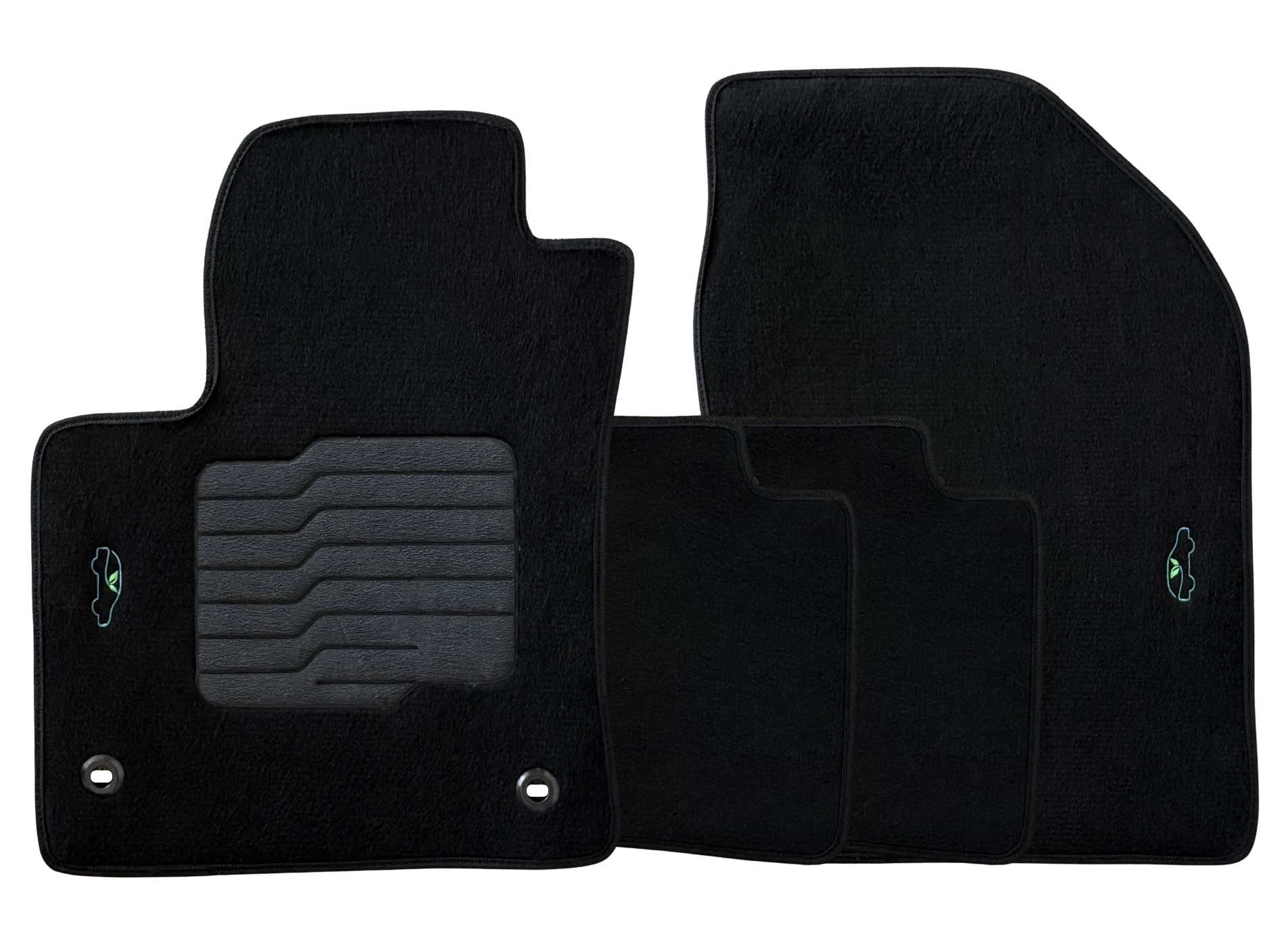 ecoMats Carpet Floor Mats Fit for 2016 to 2022 Toyota Prius / 2017 to 2022 Prius Prime, with Anti Slip Driver Heel Pad and Safety Locks, Black