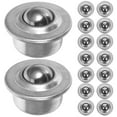 thumbnail image 1 of UPGRATOR 16pcs Smooth Rotation Bearing Rollers Wheel Carbon Steel Silver Industrial Use, 1 of 6