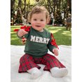 thumbnail image 6 of RUINIXCW Toddler Girl Christmas Outfits Letter Embroidery Sweatshirt and Flare Pants, 6 of 8