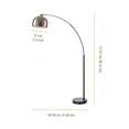 thumbnail image 4 of Teamson Home Curved Arquer Floor Lamp Modern Lighting - Brass / Black Marble, 4 of 5