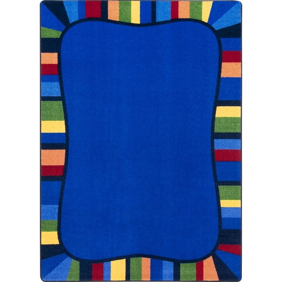 Joy Carpets Kid Essentials Colorful Accents 7'8" x 10'9" Area Rug in Color Rainbow