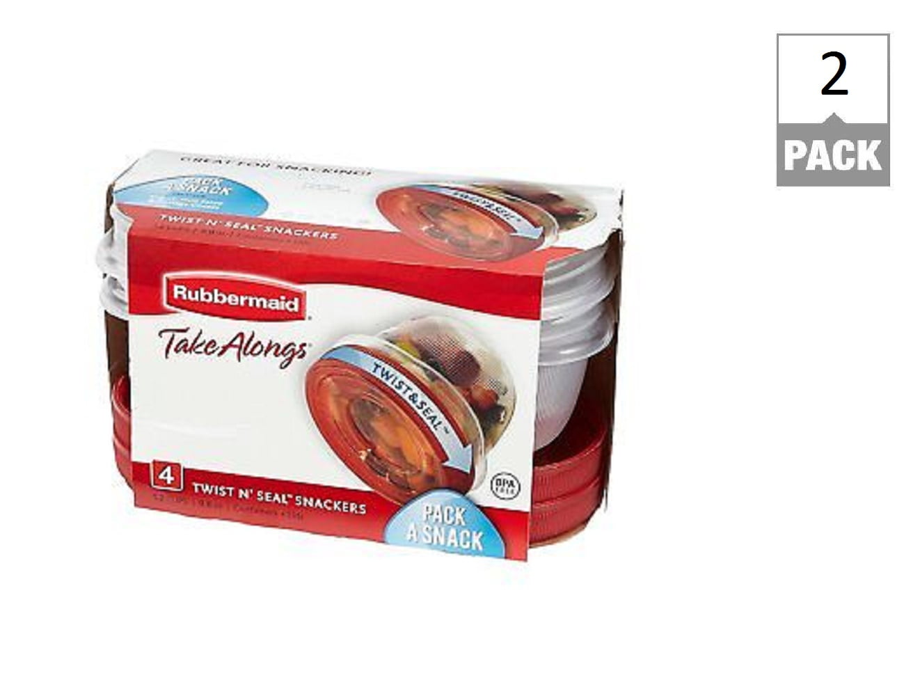 Save on Rubbermaid Take Alongs Twist & Seal Containers + Trays + Lids 1.6  Cup Order Online Delivery