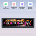 thumbnail image 2 of 8.8 Inch USB Monitor 1920x480 PC Case Secondary Screen Desktop RGB Ambient Screen,IPS Panel, Type-C Interface Space Gray, 2 of 7