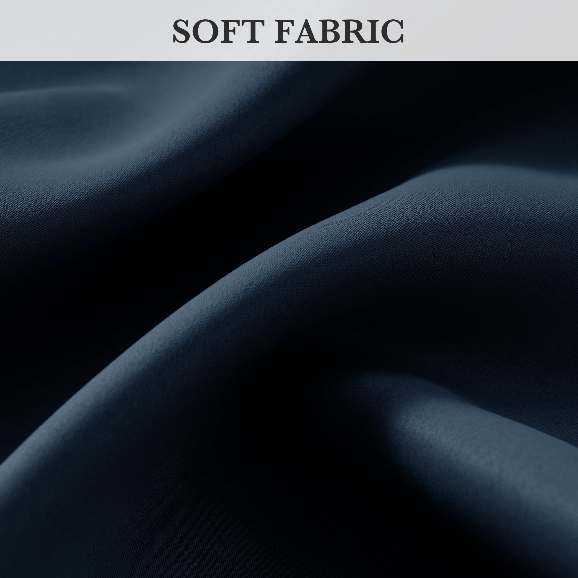 StangH Navy Blue 100% Blackout Curtains 96 inches Long, Back Tab Energy Smart Drapes Soundproof Light Blocking Treatments for Bedroomm/Nursery/Office/Living Room, 2 Panels