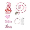 thumbnail image 2 of Valentine's Day Gnome Tiered Tray Decor Including Gnome Plush, Happy Valentine's Day Mini Wood Sign, Wooden Bead Garland Happy Valentine's Day the best present, 2 of 9