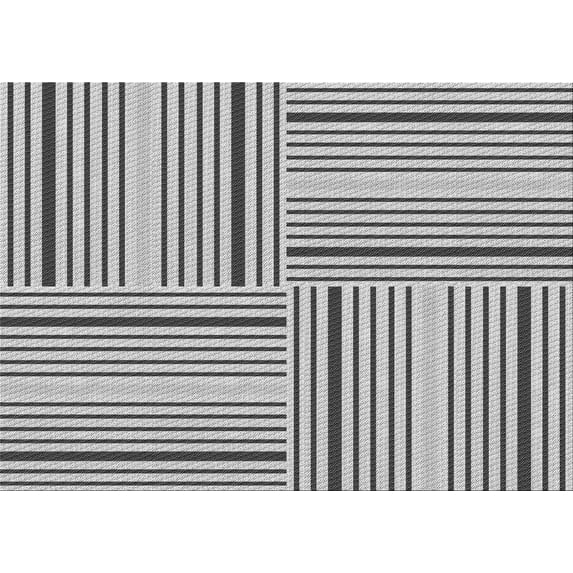 Ahgly Company Indoor Rectangle Patterned Ash Gray Area Rugs, 2' x 5'