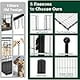 thumbnail image 4 of Historyli Valla para Perros de 16 Paneles Interior/Exterior, Corral de Ejercicio para Mascotas/Cachorros de Metal Extra Resistente, Puerta Ancha y Umbral Bajo, Corral Portátil para Mascotas, 4 of 6