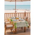 thumbnail image 2 of Outdoor Tablecloth with Umbrella Hole for Patio/Picnic/Party/Camping, Cute Puppy Sunflowers Waterproof Table Cloth Rectangle Table Cover Washable, Farmhouse Eucalyptus Retro Beige (60"x 102"), 2 of 8