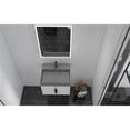 thumbnail image 6 of Amazon 24" White Wood Floating Vanity with Gray Top and Black Trim, 6 of 10