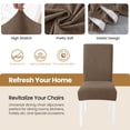 thumbnail image 2 of JIATER 100% Waterproof Dining Chair Covers Stretch Chair Slipcovers Protector Set of 4,Light Coffee, 2 of 8