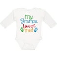 thumbnail image 3 of Inktastic My Grampa Loves Me Boys or Girls Long Sleeve Baby Bodysuit, 3 of 5