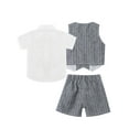 thumbnail image 2 of renvena Toddler Baby Boys Vest Shirt Short Set Wedding Gentleman Suit Outfit Tuxedo Formal Suit, 2 of 7