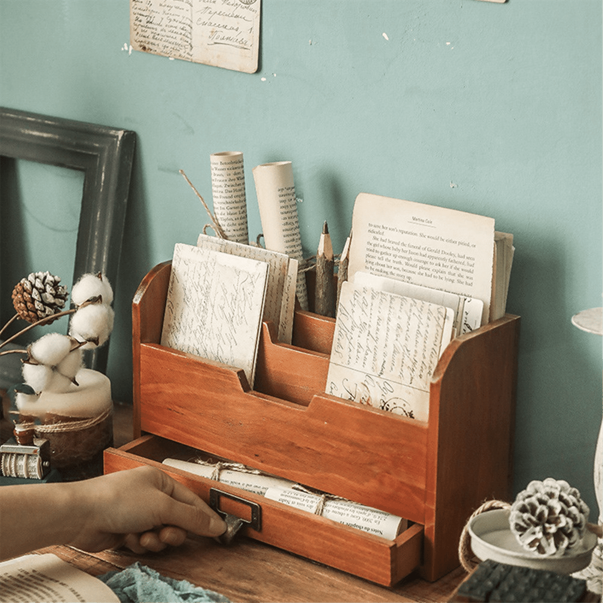 Office Desktop Storage Box Mask File Stationery Finishing Rack Japanese Card Information Picture Book A4 Paper Rack