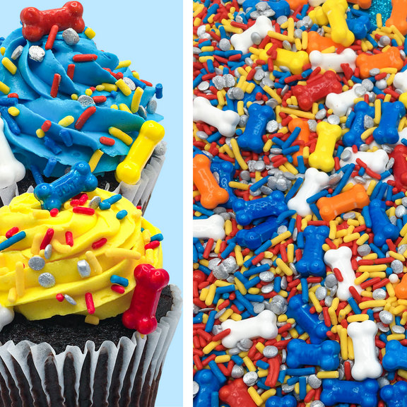 Sprinkle Deco Dog Bone Edible Decoration Confetti Sprinkles, 4oz