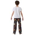 thumbnail image 4 of FORMRS Boys Pajama Pants with Pockets Size 11-12Y Kids Lounge Sleep Bottoms, Black Floral Pattern, 4 of 8