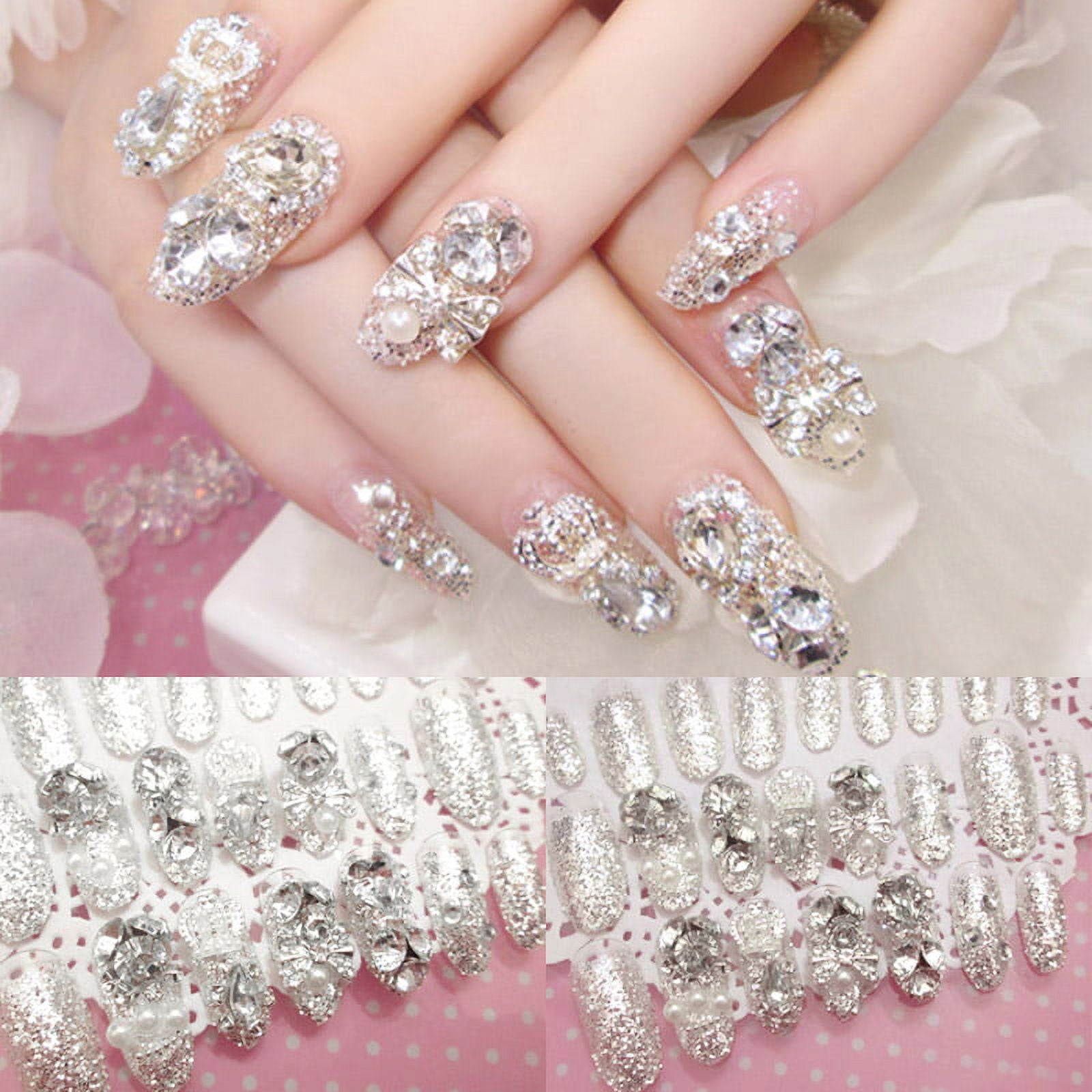 White Sparkle Nails - 🤍🔥💎🤍🔥💎 . . . #swarovski #nailedit #ombre #nails  #blingnails #bling #nails #nailsofinstagram #nailart #beautiful #nail  #likeforlikes #likes #skybeadsonline #nailswag #powdernails #valentinenails  #valentines #coffinnails ...