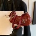 thumbnail image 4 of Bolso Vintage Con Asa Superior para Mujer Correa Ajustable PU Hombro Fresco Y2k, 4 of 9