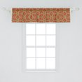 thumbnail image 2 of Ambesonne Ethnic Window Valance, Oriental Motifs Swirls and Dots Inside Bullseye Rhombuses Classic South Motifs, Curtain Valance for Kitchen Bedroom Decor with Rod Pocket, 54" X 12", Multicolor, 2 of 3