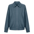 thumbnail image 5 of Tqcoqu Faux Suede Bomber Jacket for Women Fall Fashion 2026 Casual Zip Up Oversized Trendy Winter Clothing Outerwear Coats, 5 of 8