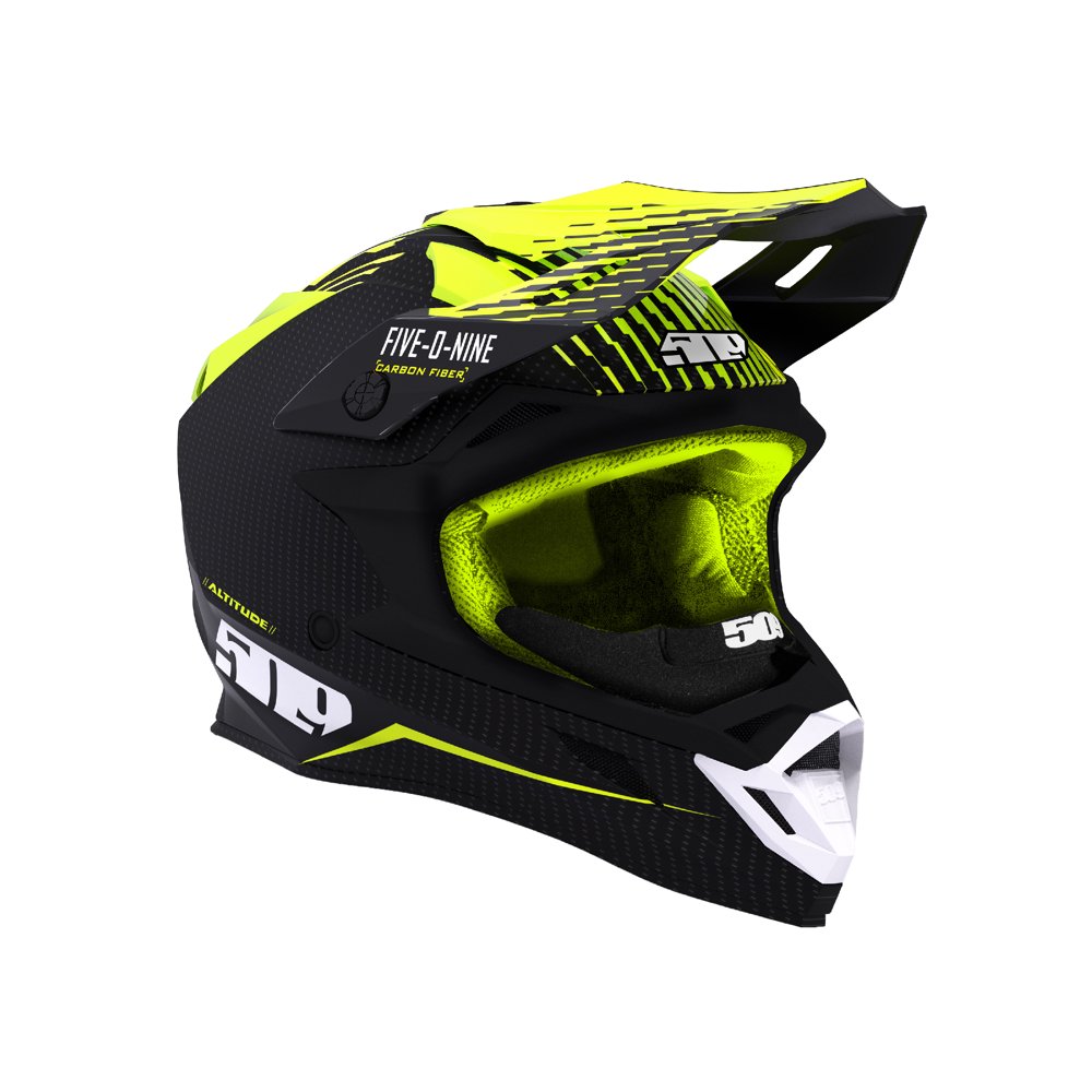 509 Adult Off Grid HiVis Altitude Carbon Fiber Snowmobile Helmet 2020