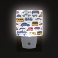 thumbnail image 3 of Hand Drawing Vehicles Night Light 2 Pack LED Nightlight Plug into Wall Dusk to Dawn Sensor Soft White, 3 of 7