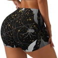 thumbnail image 1 of Fotbe Spiderweb Bats And A Spider Shorts Sin Costuras – Shorts Deportivos de Cintura Alta para Mujer, Elásticos para Gimnasio, Yoga, Running o Ciclismo-X-Large, 1 of 8