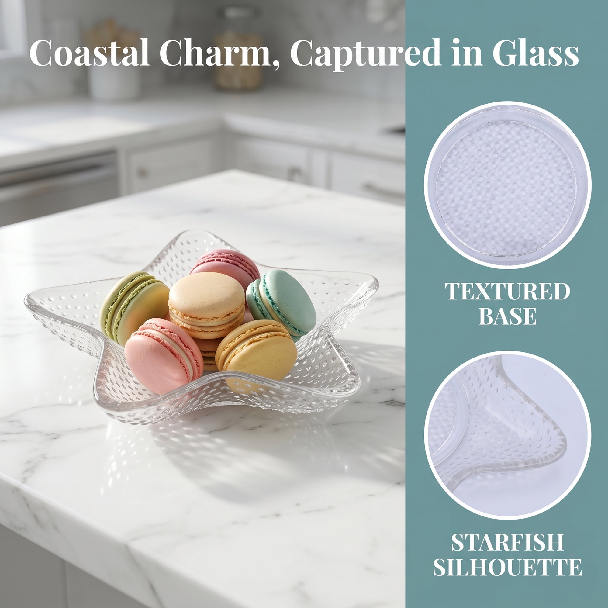 Unique Bargains Star-Shaped Trinket Dish for Small Items Clear 5.1"L x 5.1"W x 0.6"H
