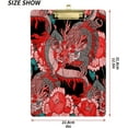 thumbnail image 3 of FMSHPON Dragon Flower Floral Red Clipboard Hardboard Wood Nursing Clip Board and Pull for Standard A4 Letter 13x9 inches, 3 of 8