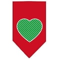 thumbnail image 2 of Green Swiss Dot Heart Screen Print Bandana Red Small, 2 of 2