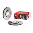 thumbnail image 1 of Brembo Brake Rotor 0970102XC02 Xtra; Vented Cross Drilled; One Piece Design; Wheel Bolt Pattern 5 x 100 Millimeter; 136 Millimeter Hat Inside Diameter; 65 Millimeter Hub Diameter, 1 of 1
