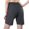 thumbnail image 5 of Hiauspor Womens Quick Dry Shorts with 3 Zipper Pockets, Workout Athletic Hiking Shorts, Sizes S-2XL, 5 of 6