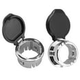thumbnail image 6 of Zcargel Pair 12V Power Outlet Dash Cap for Chevrolet Silverado GMC Sierra Tahoe 2007-2013 Replace 20983936 25793816 ABS Black Chrome Pop-out Knob, 6 of 10