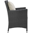 thumbnail image 4 of Modern Contemporary Urban Design Outdoor Patio Balcony Dining Chair ( Set of Two), Beige, Rattan, 4 of 5