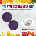 thumbnail image 5 of Replacement Lid for Pyrex 5" Storage Plastic Cover 2 Cup Bowl 7200-PC Purple (2-Pack), 5 of 6