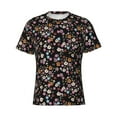 thumbnail image 4 of Vsdgher Daisies Flowers Print Men's Dry Fit Mesh Athletic Shirts Moisture Wicking Tennis T-Shirt Tops, 4 of 9