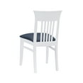 thumbnail image 4 of Linon Yorktown Dining Chairs, Set of 2, White Finish with Navy Faux Leather, 4 of 15