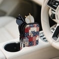 thumbnail image 3 of SEANATIVE Eyeglasses Pouch Zipper Glasses Case for Men Women Anti-Scratch Lightweight Eyewear Pouch Travel Sunglasses Pouch Bag with 2 Compartments, Patriotic Butterfly Floral Patchwork Print, 3 of 7