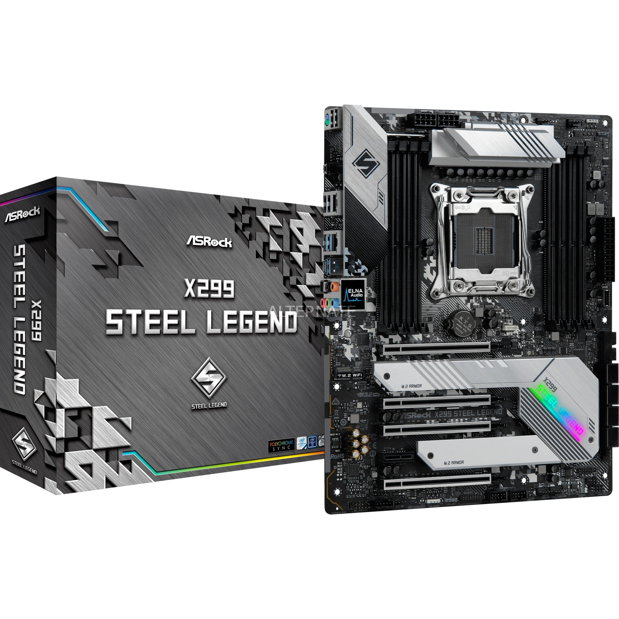 Asrock Steel Legend Intel X299 Atx Ddr4 Motherboard Walmart Com