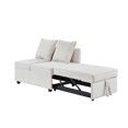 thumbnail image 4 of GDF Studio Multifunctional 3-Position Adjustable Sofa Bed with Solid Wood Frame & Toss Pillows, Beige, 4 of 13