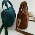 thumbnail image 7 of Xiaocao8 Small Corduroy Crossbody bag for Women, Solid Mini Shoulder Bag with Zipper Casual Cute Handbag Purse for School Work, Dark Green, 7 of 7