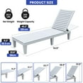 thumbnail image 6 of ModFusion White Resin Outdoor Chaise Lounge, Poolside Loungers, Adaptable Backrest, Sturdy & Lightweight, 6 of 7
