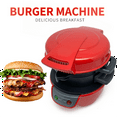 thumbnail image 3 of Burger Maker Hamburger Press Patty Maker Non-Stick Multifunction Beef BurgerOmelette Steak Breakfast Machine US Plug, 3 of 8