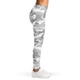 thumbnail image 4 of White Snow Camouflage Print Leggings, Camo Sexy Yoga Leggings For Women., 4 of 5