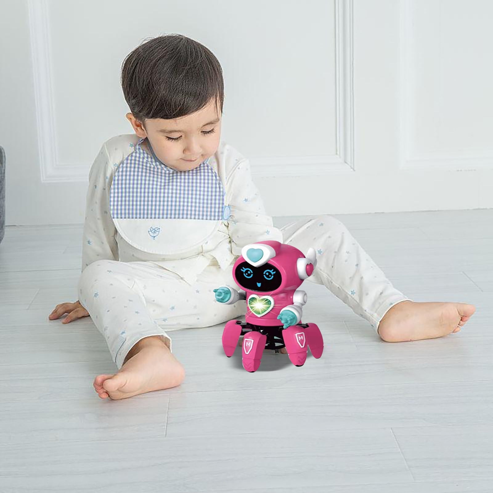 Xubinwww Six Robot Children's Intelligent Singing And Dancing Robot Boy And Girl Toys Alphabet Activity Hide And Seek Beehive Extra Large for Kids Hand Games for Boys Games for 2-4 Years Bottle