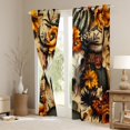 thumbnail image 3 of Manfei Country Floral Flowers Curtains Pack of 2 (42x84 Each),Rustic Bull Skull Curtains Blackout,Boho Exotic Style Bedroom Curtains For Men Women,Breathable Home Decor, 3 of 6