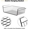 thumbnail image 4 of Artrylin Metal Under Shelf Storage Basket Storage Organizer for Kitchen, Bathroom, Office, Pantry Baskets Wire Shelf for Kitchen Cabinets, Black, 4 of 7